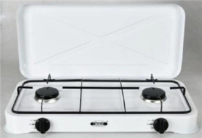 Nerūsējošā tērauda gāzes plīts 2 deglis